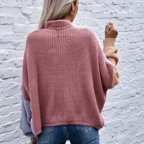 💜SHEIN Drop Shoulder Colorblock Sweater💜 - Picture 2 of 5